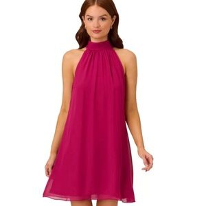 Adrianna Papell Magenta Sleeveless Dress